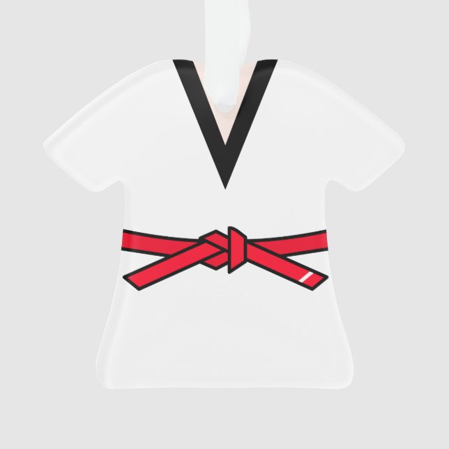 Tang Soo Do Red Belt 1st Level Personalized Ornament (Front)