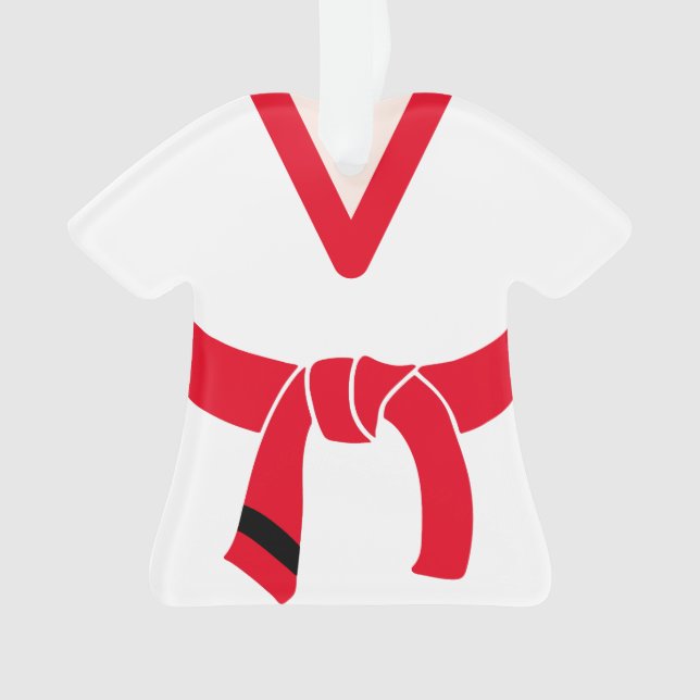 Tang Soo Do Red Belt 2nd Gup Personalized Ornament (Front)