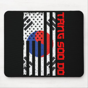 Tang Soo Do - USA Flag Taekwondo Mixed Martial Mouse Pad
