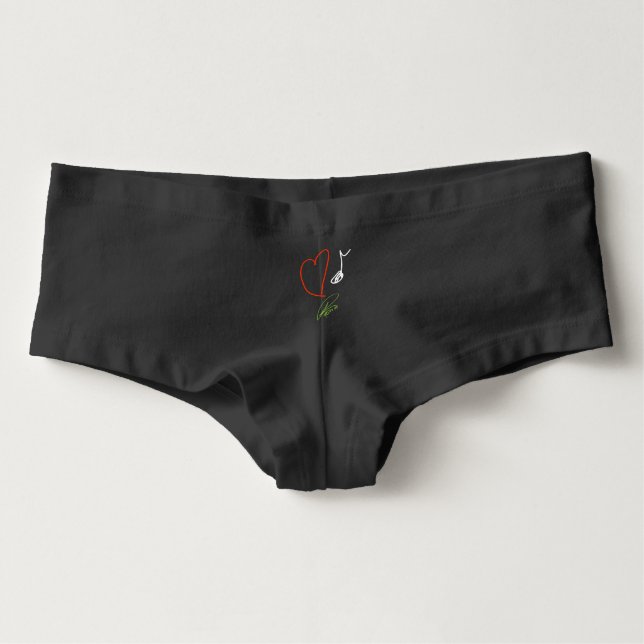 Tanga Boyshorts des femmes de musique d'amour (Devant)