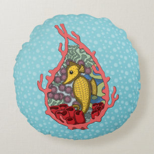 Tanga l'Hippocampe Coussin Rond