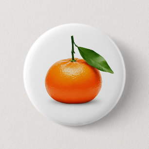 Tangerine 2 Inch Round Button