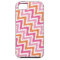 Tangerine and Pink Diagonal Zigzag Ikat Pattern