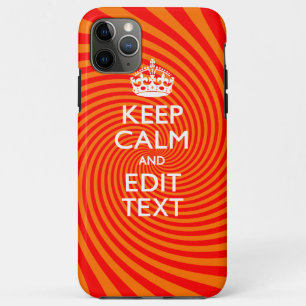 Tangerine and Red Swirl Decor for Your Keep Calm iPhone 11 Pro Max Case