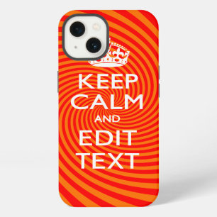 Tangerine and Red Swirl Decor for Your Keep Calm iPhone 13 Case