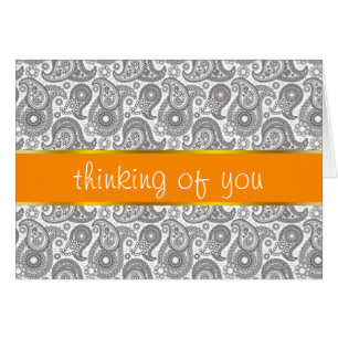 Tangerine Black Paisley