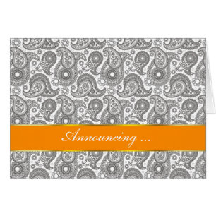 Tangerine Black Paisley