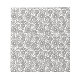 Tangerine Black Paisley Notepad