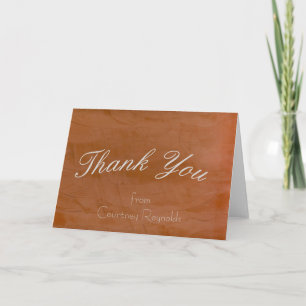 Tangerine Blank Thank You 2.0 Card