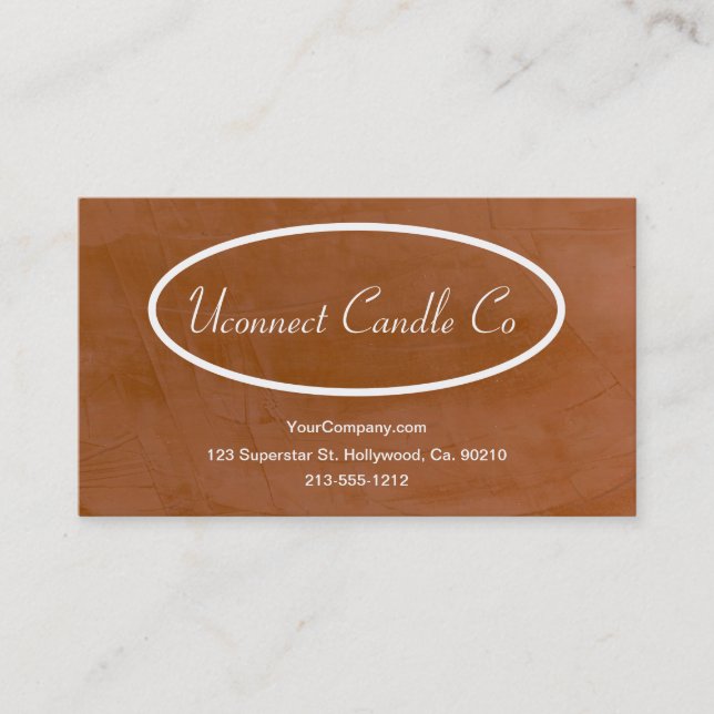 Tangerine Candle Company Carte de visite (Devant)