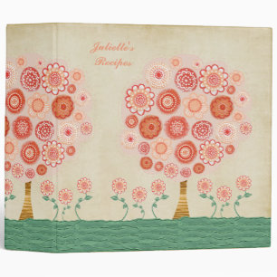 Tangerine Dream 3 Ring Recipe Book Binder