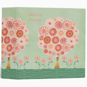 Tangerine Dream 3 Ring Recipe Book Binder