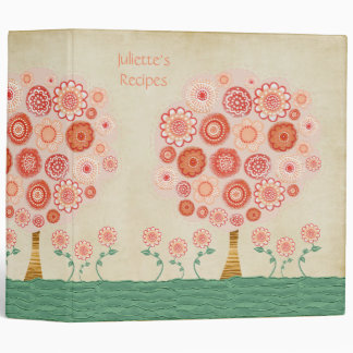 Tangerine Dream Pretty Recipe Book Binder