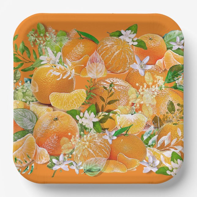 Tangerine Dreams Paper Plate (Front)