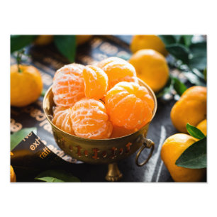 Tangerine Fruit Photography Photo Print