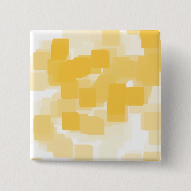 "Tangerine" Geometric  Art 2 Inch Square Button (Front)