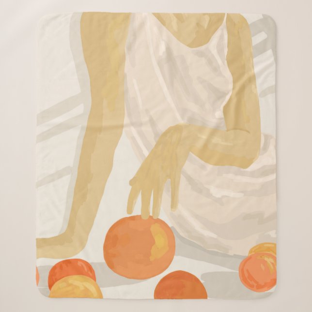 Tangerine Grace Sherpa Blanket (Front)