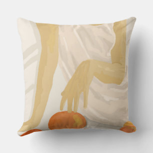 Tangerine Grace Throw Pillow