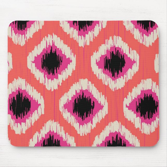 Tangerine Ikat - by TDStudio Mouse Pad (Front)