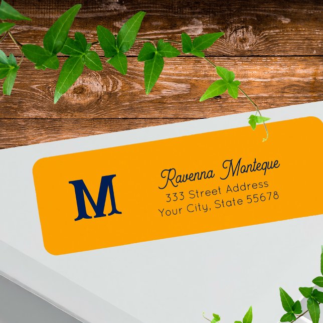 Tangerine Lettre de monogramme personnalisé de nom (Créateur téléchargé)