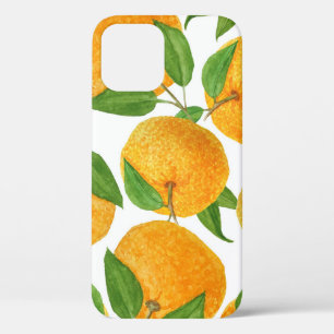 Tangerine Mandarine Illustration: Vibrant Watercol iPhone 12 Case