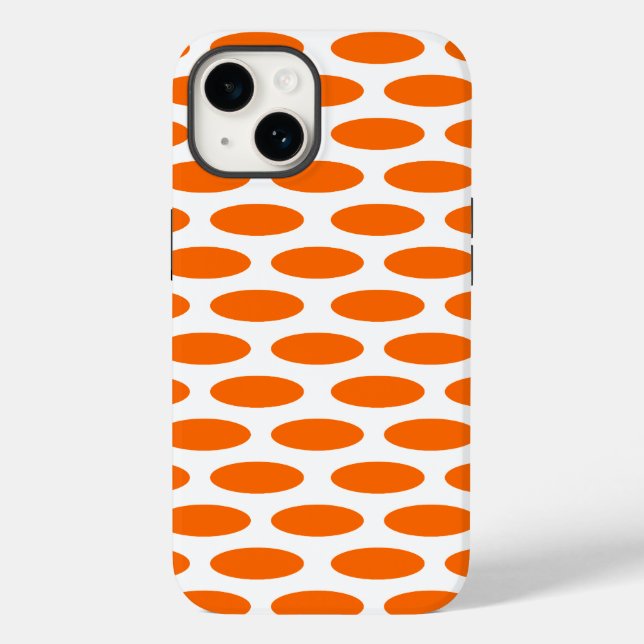 Tangerine Modern Oval at Emporiomoffa Case-Mate iPhone Case (Back)