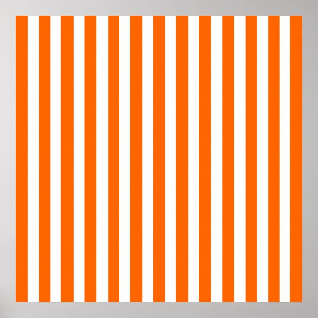 Tangerine Modern Stripes Poster (Front)