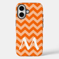 Tangerine Moroccan Moods Chevrons with Monogram