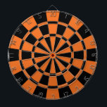 Tangerine Orange And Black Dartboard<br><div class="desc">Tangerine Orange And Black Dart Board</div>