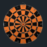 Tangerine Orange And Black Dartboard<br><div class="desc">Tangerine Orange And Black Dart Board</div>