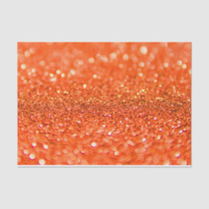 Tangerine Orange Glitter Design Tissue Paper