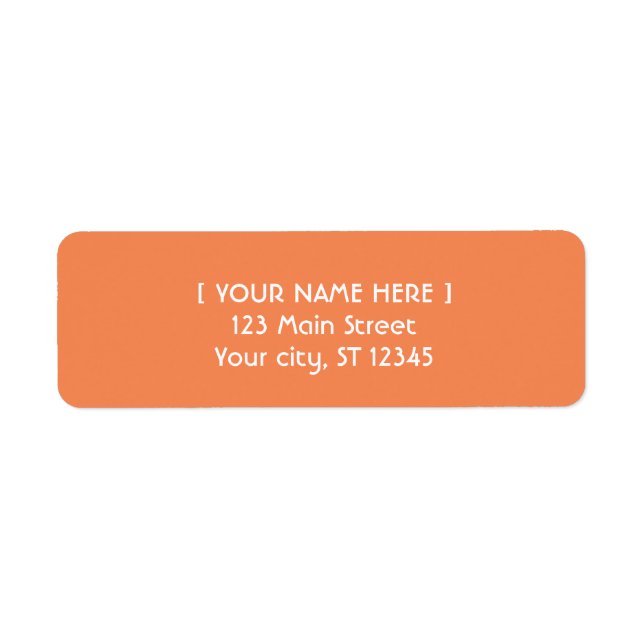 Tangerine orange simple élégant (Devant)