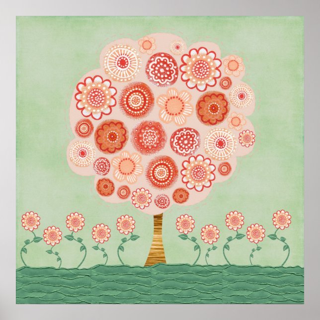 Tangerine Paysage Médias mixtes Poster Imprimer Ar (Devant)