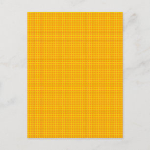 Tangerine Plaid Pattern Postcard