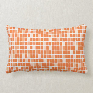 Tangerine Rectangle Mosaic Lumbar Pillow