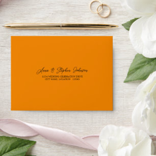 Tangerine RSVP Return Envelope