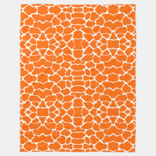 Tangerine Safari Giraffe Fleece Blanket
