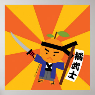 Tangerine Samurai Poster