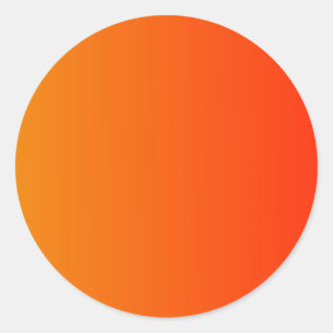 Tangerine to Scarlet Vertical Gradient Classic Round Sticker