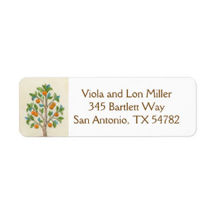 Tangerine Tree return address label