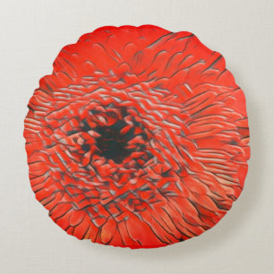 Tangerine Twist Round Pillow