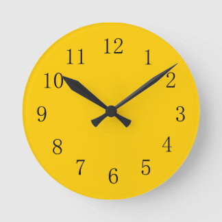 Tangerine Yellow Kitchen Wall Clock