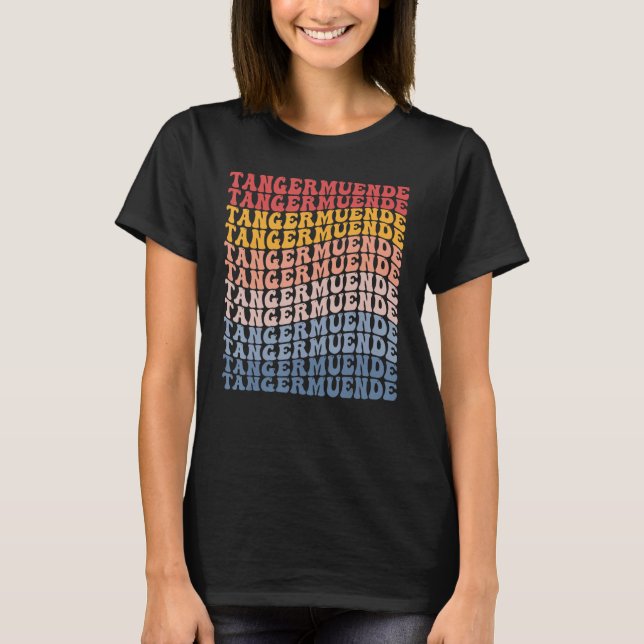 Tangermuende City Groovy Retro T-Shirt (Front)