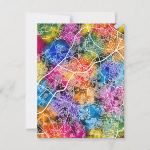 Tangier Morocco City Map Postcard