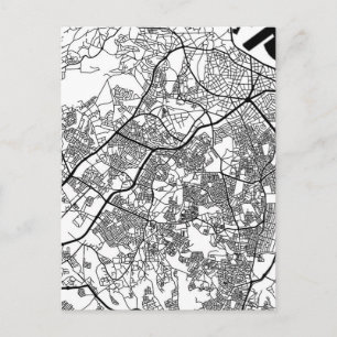 Tangier Morocco City Map Postcard