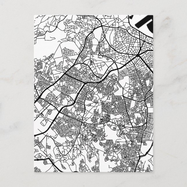 Tangier Morocco City Map Postcard (Front)