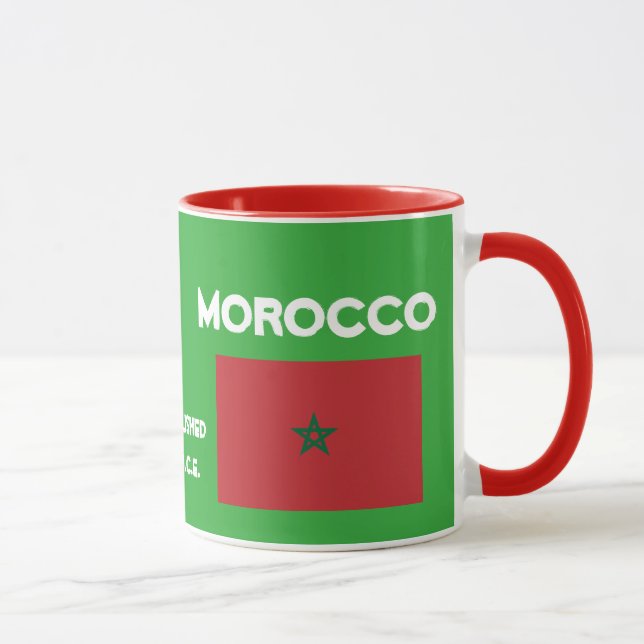 Tangier Morocco Flag Customizeable Mug (Right)