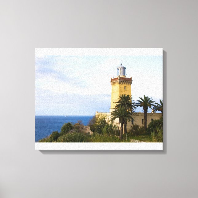 Tangier Morocco lighthouse at Cap Spartel Canvas Print (Front)