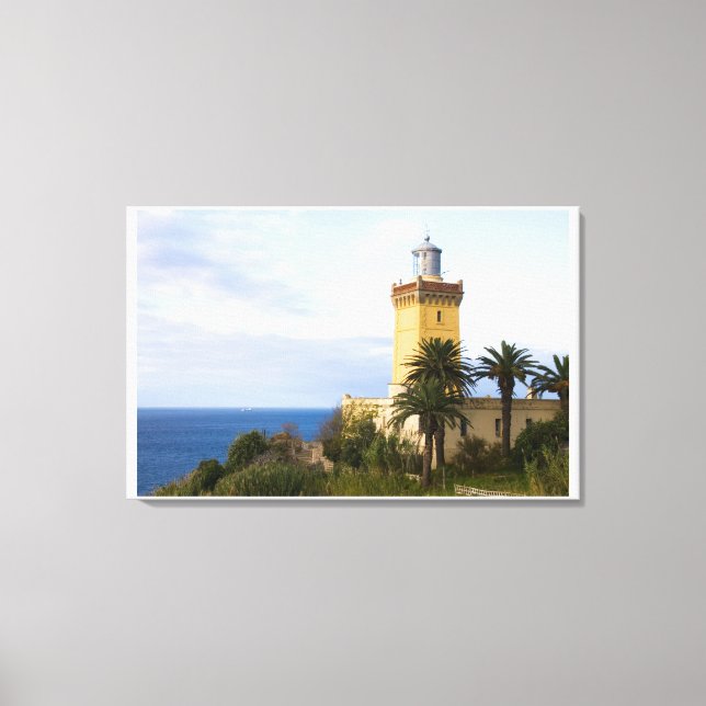 Tangier Morocco lighthouse at Cap Spartel Canvas Print (Front)