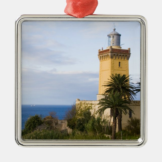 Tangier Morocco lighthouse at Cap Spartel Metal Ornament (Front)